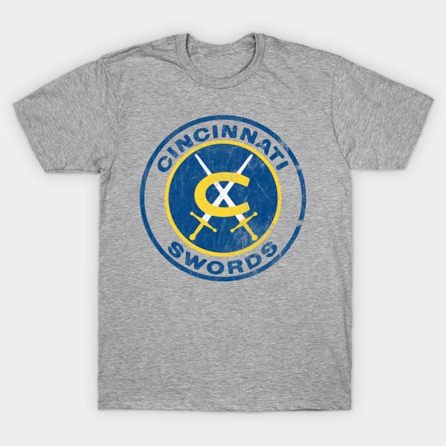 Cincinnati Swords Hockey Team - Vintage/Distressed Style T-Shirt by CultOfRomance